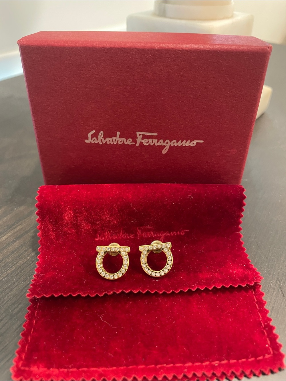 Salvatore Ferragamo Gancini Earrings